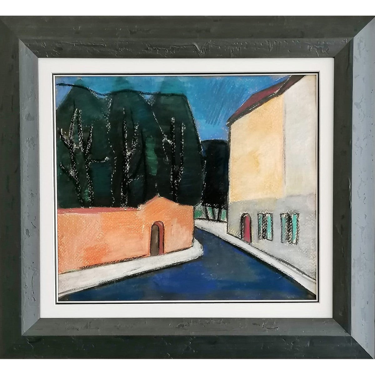 Jonas Švažas | Street near St. Michael's Church, 1975 | Pastel, paper, 36x41,5 (54x60)