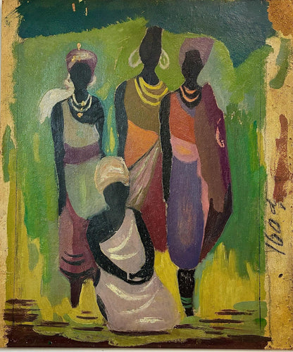 Pranas Domšaitis | The Rider and the Moon | Oil on cardboard, 57x47 (73x63)