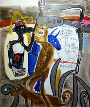 Load image into Gallery viewer, William Bakaïmo (Kamerūnas)&lt;br&gt;How to Find Happiness, 2023&lt;br&gt;Mišri technika, drobė, 130x110