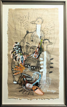Load image into Gallery viewer, William Bakaïmo (Kamerūnas)&lt;br&gt;King&#39;s Day, 2022&lt;br&gt;Mišri technika, popierius, 71×41