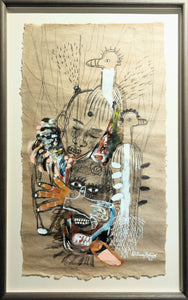 William Bakaïmo (Kamerūnas)<br>King's Day, 2022<br>Mišri technika, popierius, 71×41