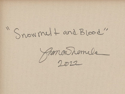 Bianca Nemelc (JAV) | Snowmelt and Blood, 2022 | Akrilas, drobė, 127,5x127,5