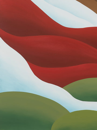 Bianca Nemelc (JAV) | Snowmelt and Blood, 2022 | Akrilas, drobė, 127,5x127,5