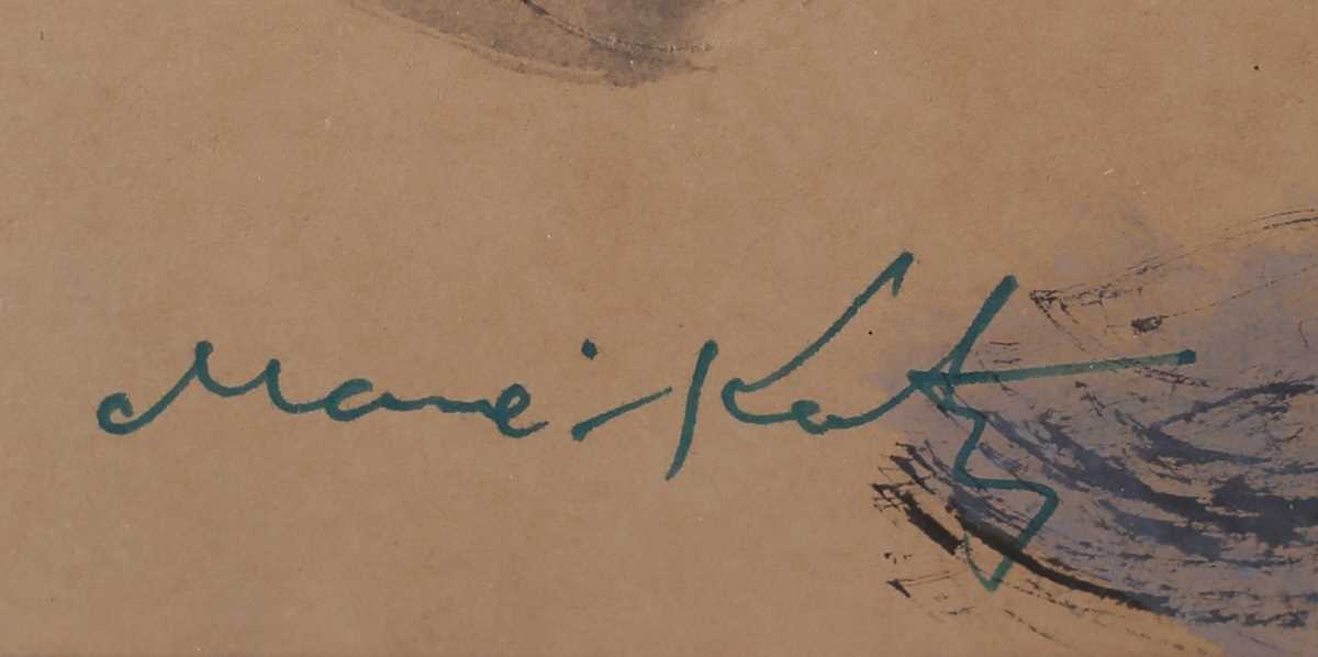 Emmanuel Mane-Katz | The Black Bull / Juodas bulius | Akvarėlė, popierius, 43x59 (56.5x61)