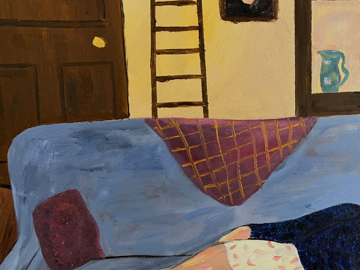 Theo Bardsley | The Dog House (liet. Nemalonėje), 2026 | Drobė, aliejus, 80x100