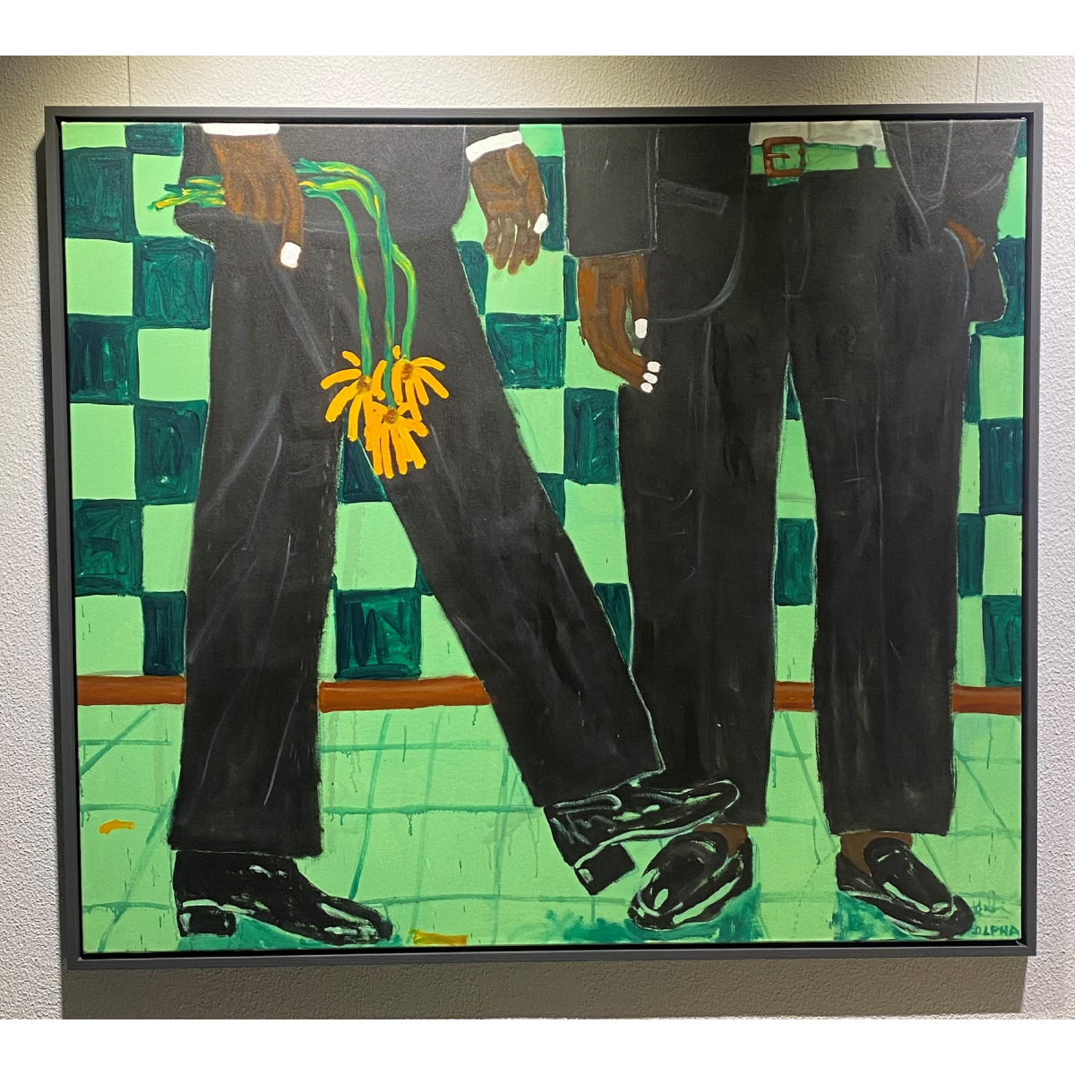 ALPHA ODH (Kenya) | Giving and receiving, 2023 |  Akrilas, drobe, 130x150