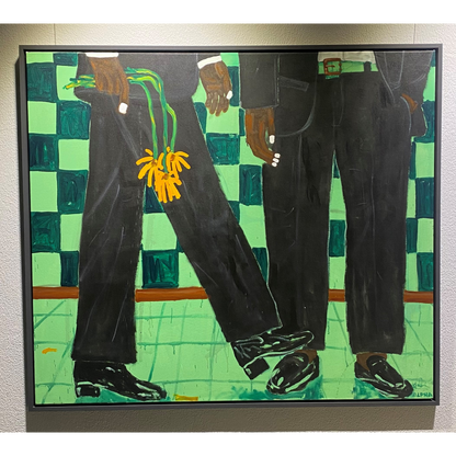 ALPHA ODH (Kenya) | Giving and receiving, 2023 |  Akrilas, drobe, 130x150