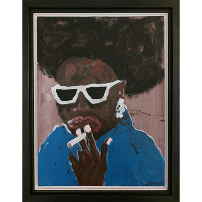 ALPHA ODH (Kenya) | Untitled (From „Figures of Speech” series), 2023 | Canvas on cardboard, acrylic, 30,5x23 (35,5x30,5)