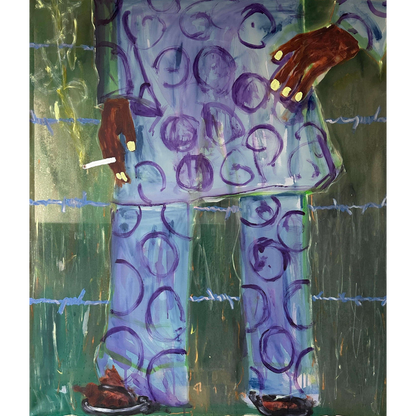 ALPHA ODH (Kenya) | Elation, 2024 | Acrylic on vinyl, 86,5x76,5 (89x79)
