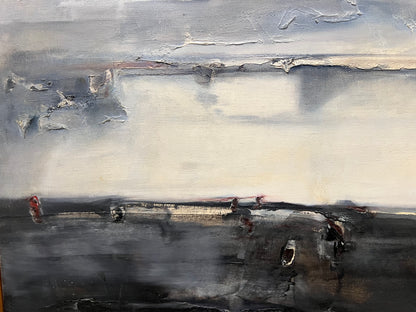 Samuel Bak | From the Bridge, 1960 | Oil on canvas, 100x81 (101.5x82)