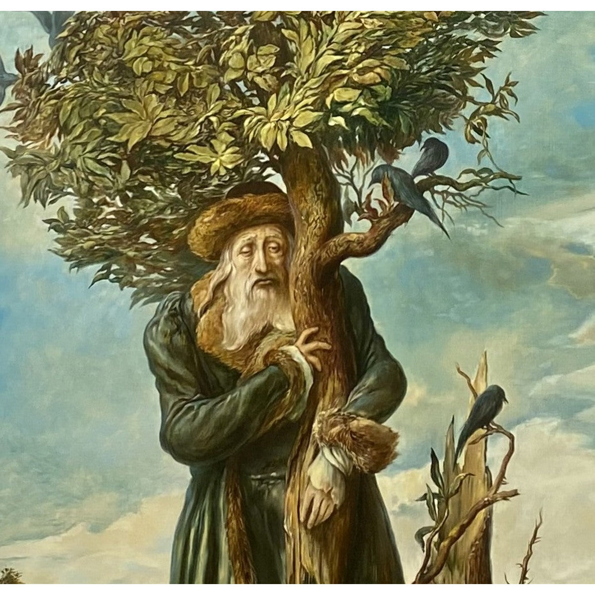 Samuel Bak | The Wanderer II, 1968 / 1996 | Oil on canvas, 127 x 86 (140x99)