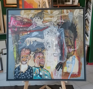 William Bakaïmo (Kamerūnas)<br>The Good Doctor 2022<br>Akrilas, drobė, 108×118
