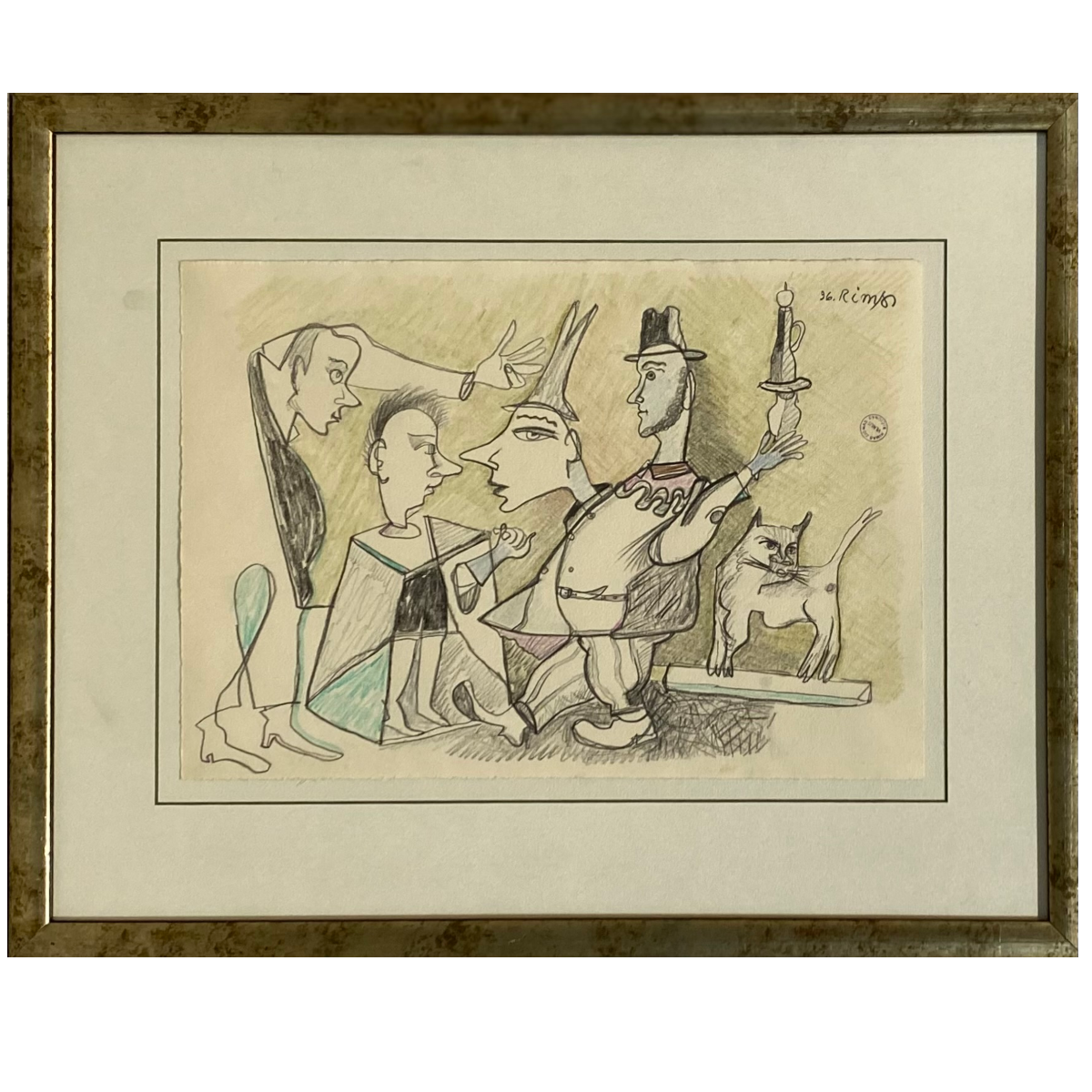 Rimas Bičiūnas | Untitled, 1996 | Pencil on paper, 21x30 (35.5x44)