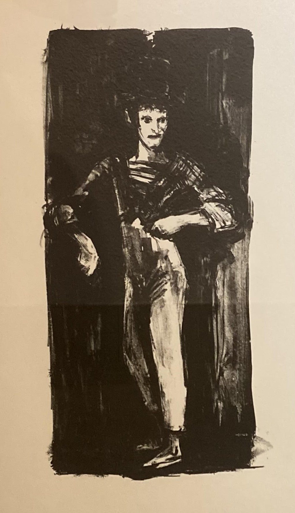Arbit Blatas | Mime Marcel Marceau, 1960 | Lithograph, 35x17 (53x35)