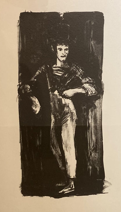 Arbit Blatas | Mime Marcel Marceau, 1960 | Lithograph, 35x17 (53x35)