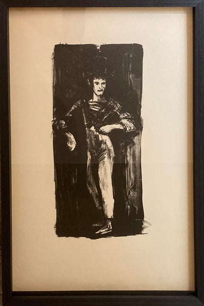 Arbit Blatas | Mime Marcel Marceau, 1960 | Lithograph, 35x17 (53x35)