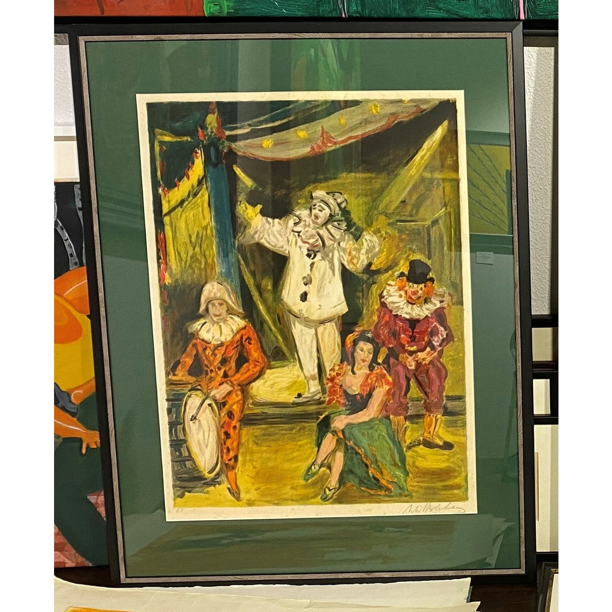 Arbit Blatas | Commedia dell'arte personažai iš Ruggero Leoncavallo operos „Pajacai“,1975 | Litografija, 60x44 (84x64)