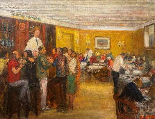 Arbit Blatas | Harry's Bar |  Drobė, aliejus, 74x92 (98x116)