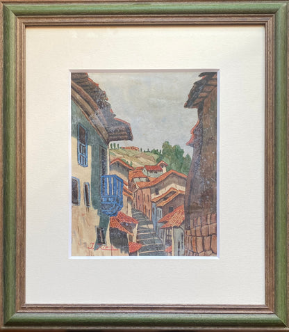 Jonas Rimša | Bolivija, 1934 | Akvarelė, popierius, 24x19 (42x37)