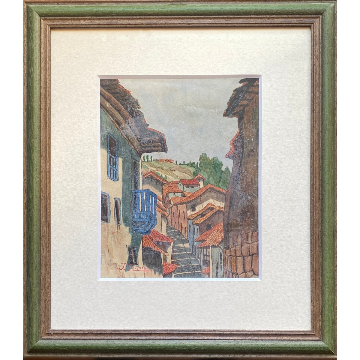 Jonas Rimša | Bolivia, 1934 | Watercolor, Paper, 24x19 (42x37)