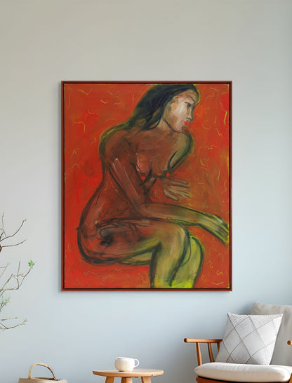 Luciano Castelli (Šveicarija) | Philippines nude, 1985 | Drobė, aliejus, 100x80 (102,5x82,5)