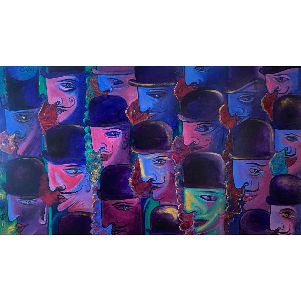 Linas Cicėnas-CICA | Dźentelmenai , 2016 | Aliejus, drobė, 121x210 cm