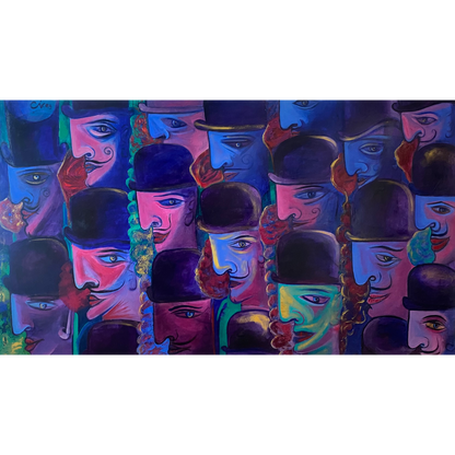 Linas Cicėnas-CICA | Dźentelmenai , 2016 | Aliejus, drobė, 121x210 cm