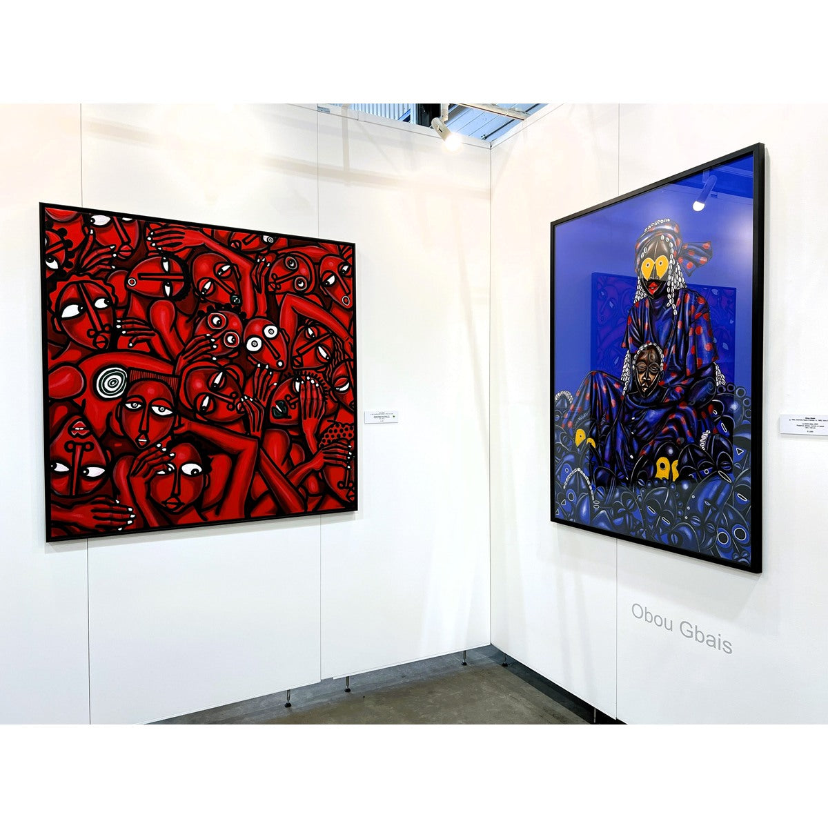 OBOU GBAIS | La mère bleue, 2022 | Akrilas, popierius, 140x100 (143x103)