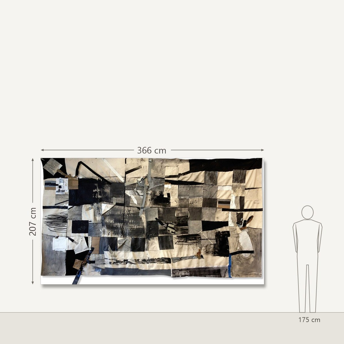 Cullen Washington, Jr. – UNTITLED #1: dydis šalia 175 cm žmogaus