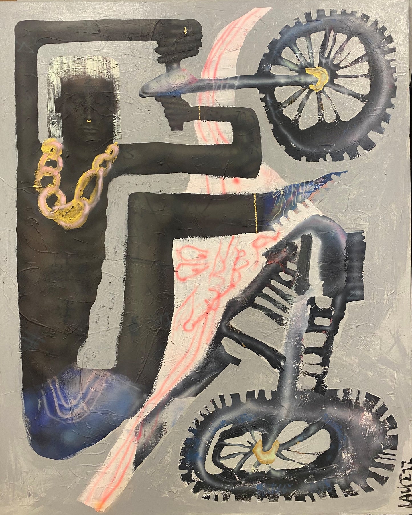 Laust Höjgaard (Denmark) | Wheelie, 2022 | Acrylic on canvas, 100x80