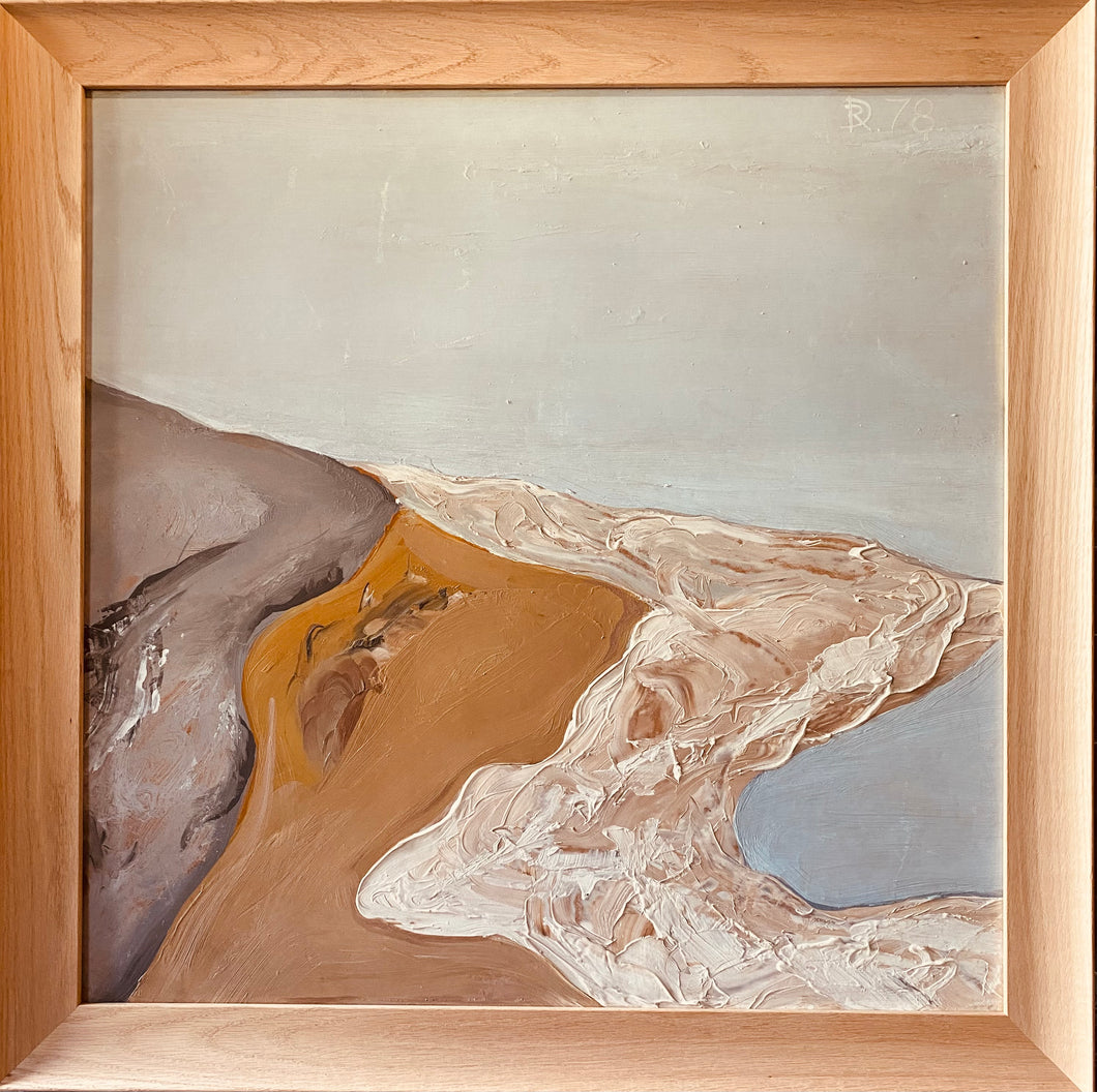 Romas Dalinkevičius<br>Rami jūra, 1978<br>Aliejus kartonas, 69x69 (79x79)
