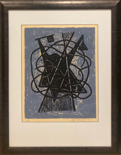 Alfonsas Dargis | Danger, 1951 | Woodcut, 48x37 (84x63)