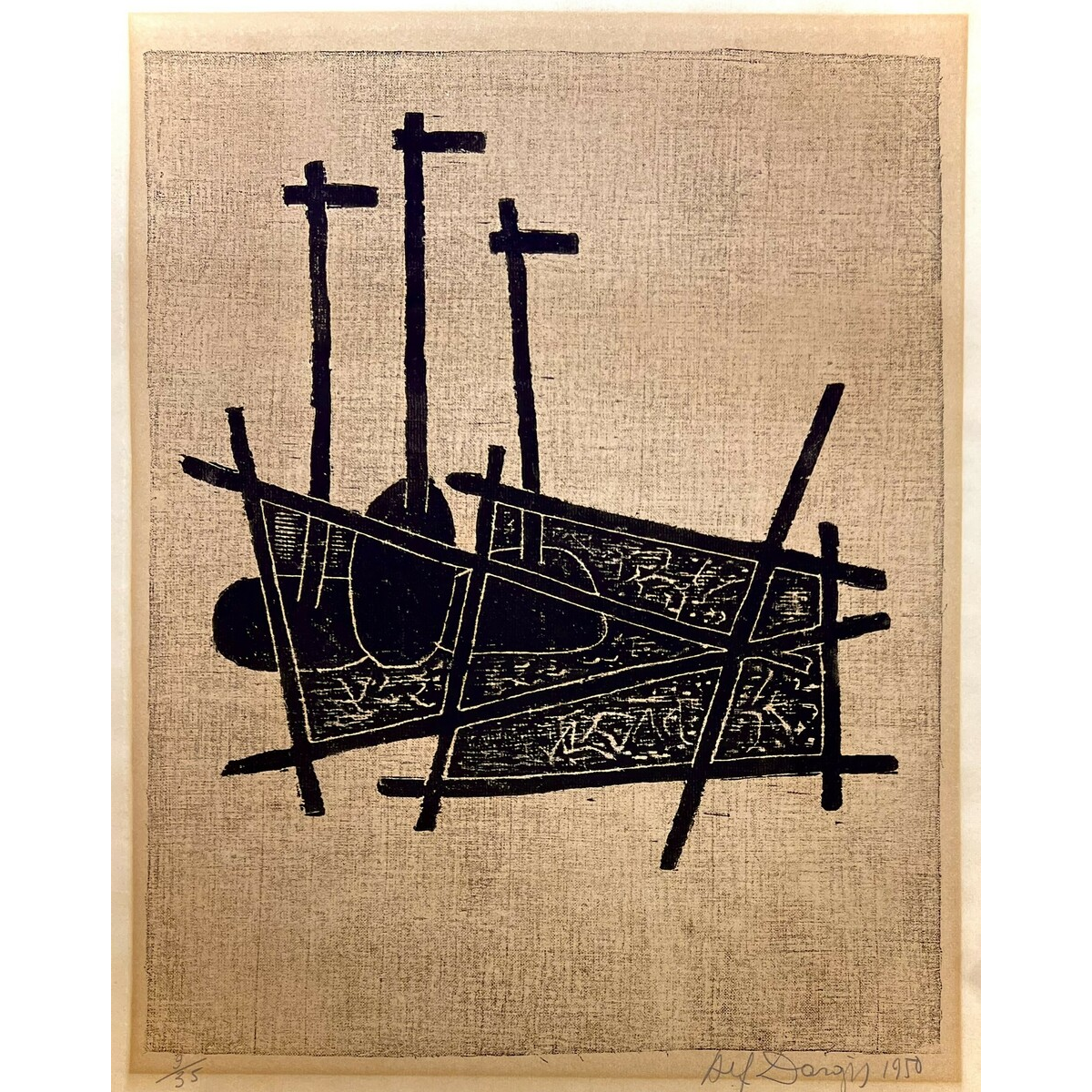 Alfonsas Dargis | Untitled, 1950 | Woodcut, 9/35, 51x40 (62x48)