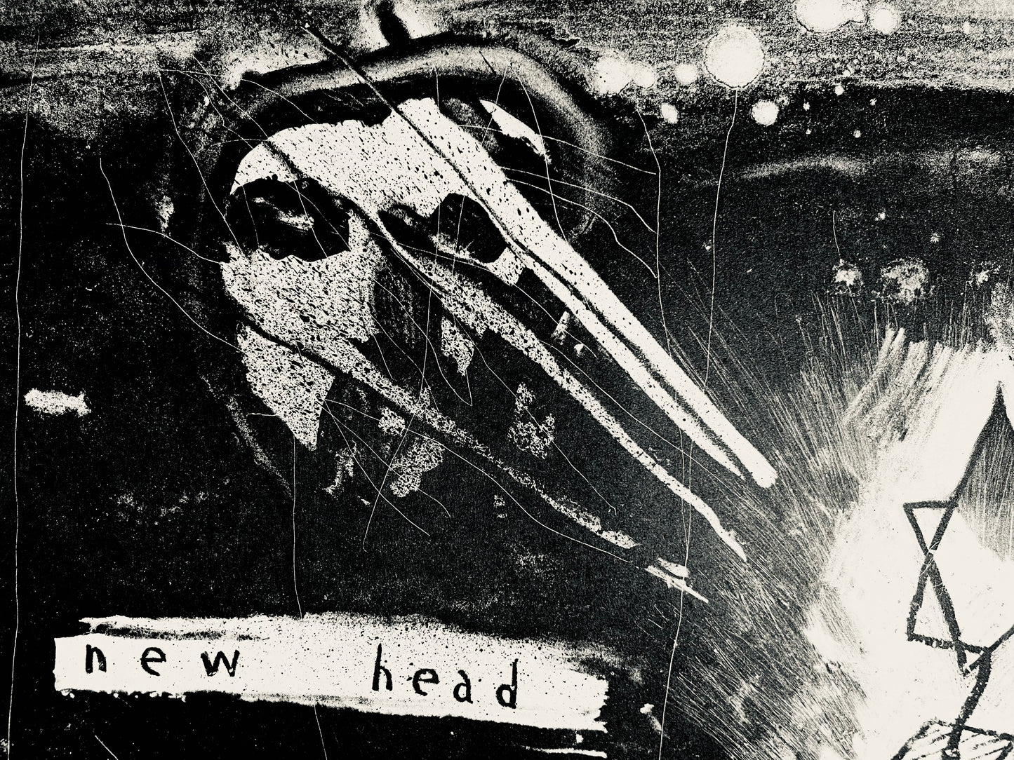 David Lynch (JAV) | New Head, 2017, 16/30  | Litografija, japoniškas pop., 49x65 (77x93x5 cm)