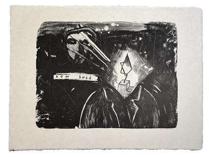 David Lynch (JAV) | New Head, 2017, 16/30  | Litografija, japoniškas pop., 49x65 (77x93x5 cm)