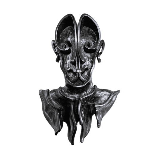 Pierre Dedieu (1928-2013, Prancūzija) | Kaukė su laimingu veidu, 1962 | Medis, 36.5x24.5x5.5