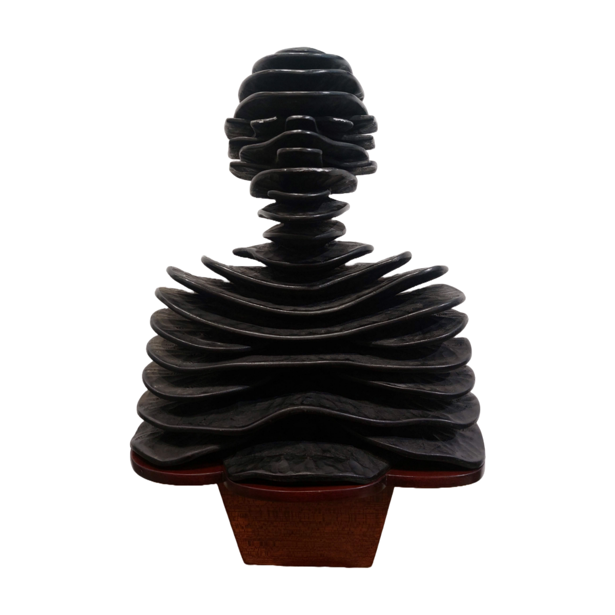 Pierre Dedieu (1928-2013, Prancūzija) | Sluoksniai (biustas), 1960 | Medis, 34x24.5x16