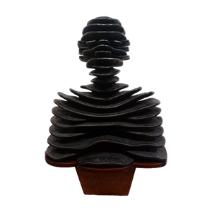 Pierre Dedieu (1928-2013, France) | Sliced bust, 1960 | Wood, 34x24.5x16
