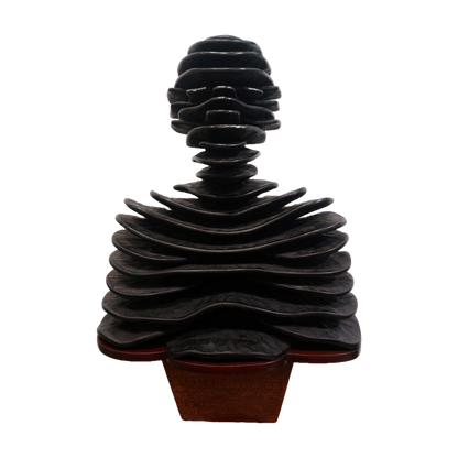 Pierre Dedieu (1928-2013, Prancūzija) | Sluoksniai (biustas), 1960 | Medis, 34x24.5x16