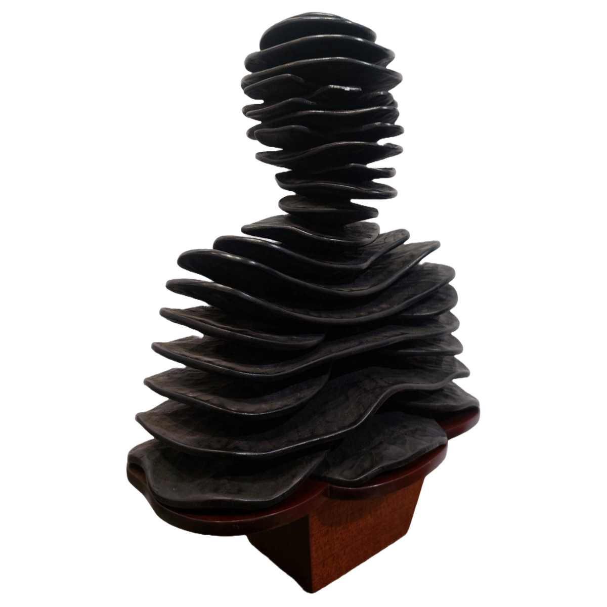 Pierre Dedieu (1928-2013, Prancūzija) | Sluoksniai (biustas), 1960 | Medis, 34x24.5x16