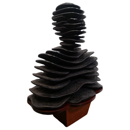 Pierre Dedieu (1928-2013, Prancūzija) | Sluoksniai (biustas), 1960 | Medis, 34x24.5x16