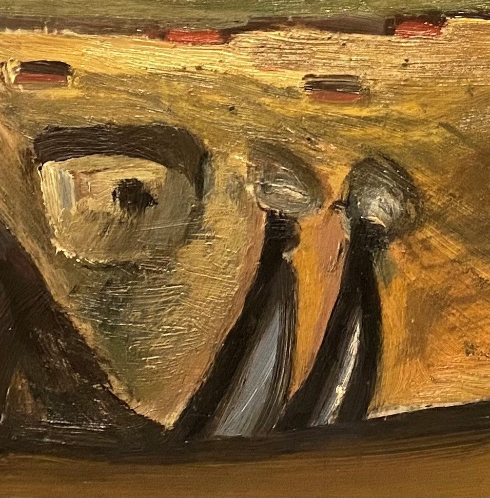 Pranas Domšaitis | Trijų Seserų kalvos, 1953-55 | Aliejus, kartonas, 44,5x59 (63x78)