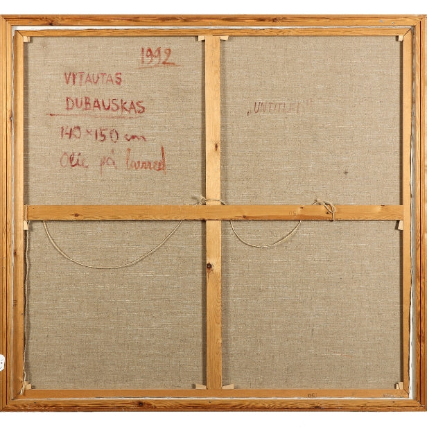 Vytautas Dubauskas | Kompozicija, 1992 | Aliejus, drobė, 140,5x150,5 (145x155,5)