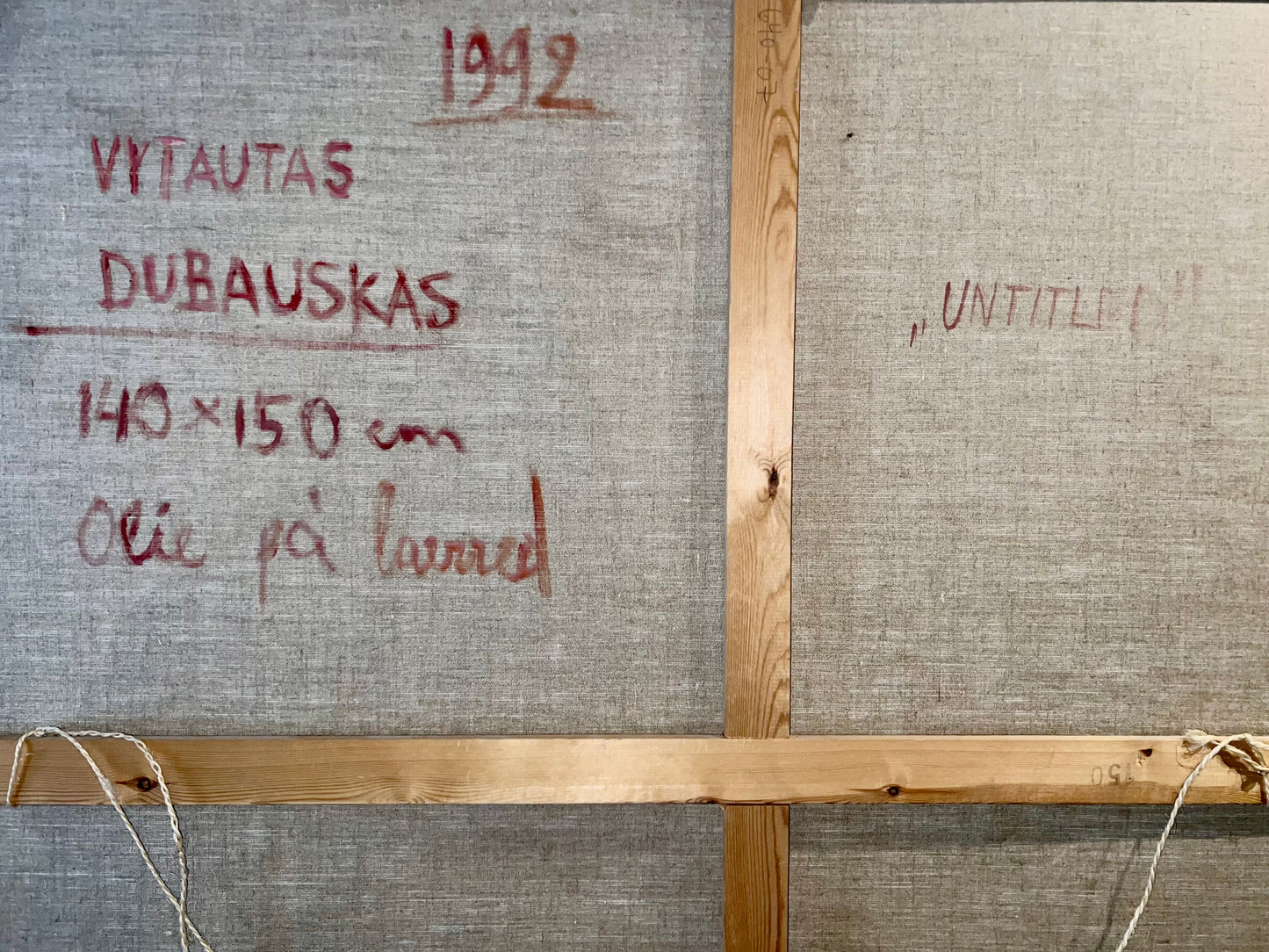 Vytautas Dubauskas | Kompozicija, 1992 | Aliejus, drobė, 140,5x150,5 (145x155,5)