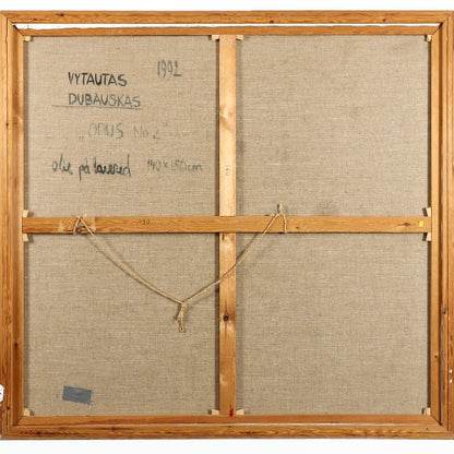 Vytautas Dubauskas | Opus No 2, 1992 | Aliejus, drobė, 140x150 (145x155