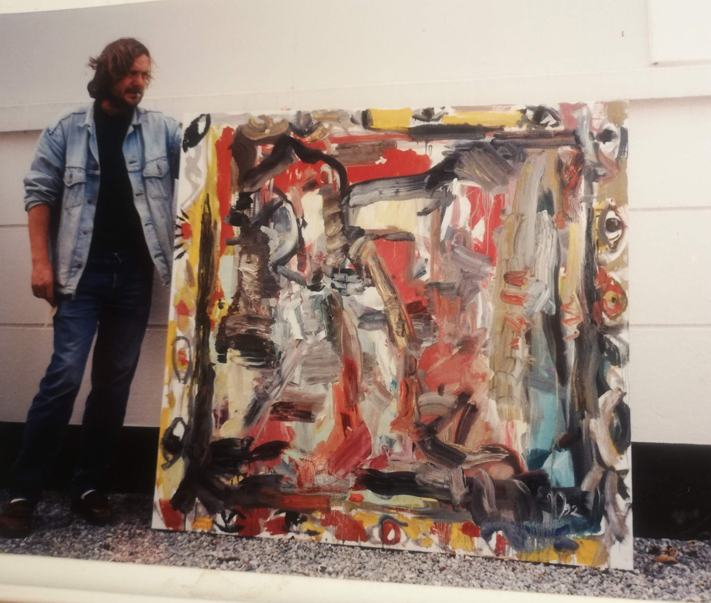 Vytautas Dubauskas | Kompozicija, 1992 | Aliejus, drobė, 140,5x150,5 (145x155,5)