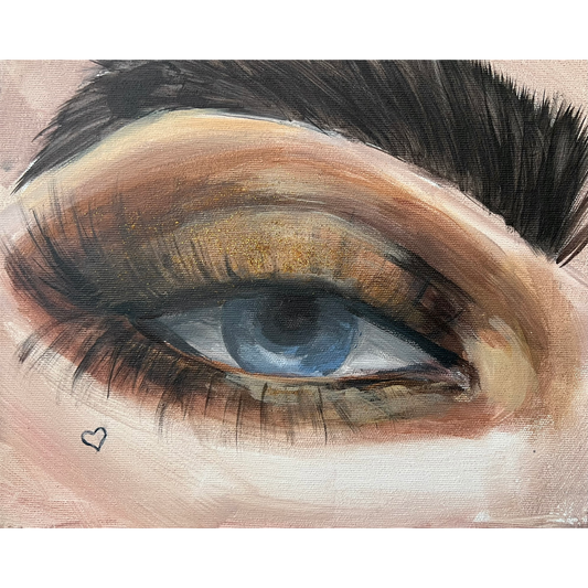 Gabrielė Šermukšnytė | Auksiniai šešėliai, 2025 | Drobė, akrilas, 24x30