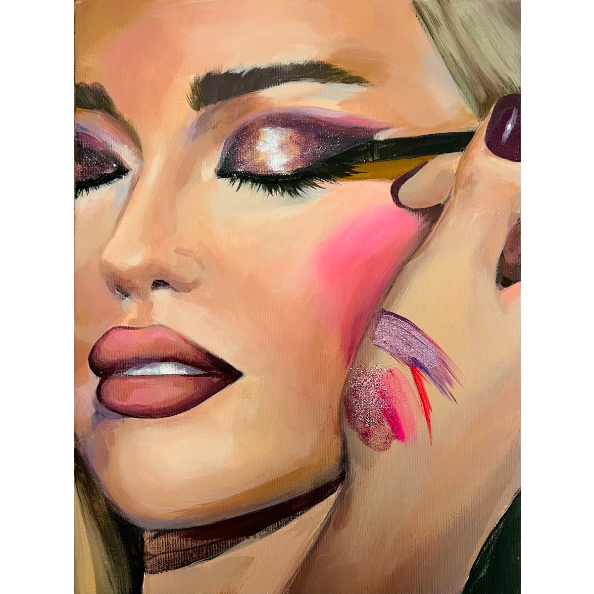 Gabrielė Šermukšnytė | Blizgantys šarvai, 2025 | Acrylic on canvas, 40x30