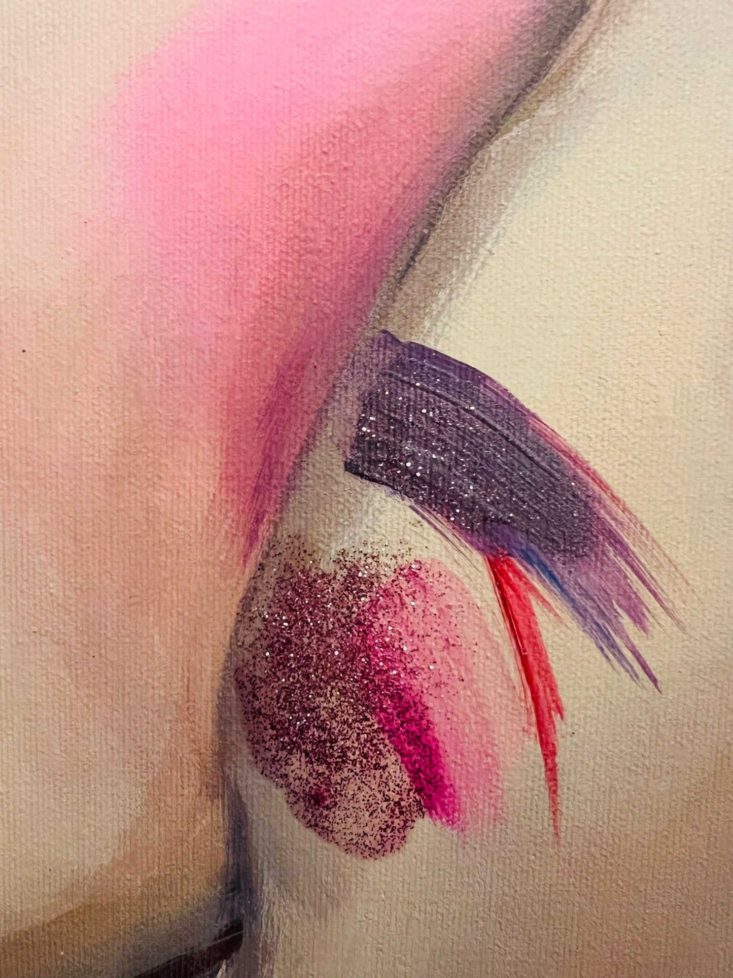 Gabrielė Šermukšnytė | Blizgantys šarvai, 2025 | Acrylic on canvas, 40x30