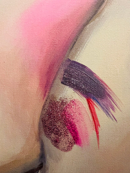 Gabrielė Šermukšnytė | Blizgantys šarvai, 2025 | Acrylic on canvas, 40x30